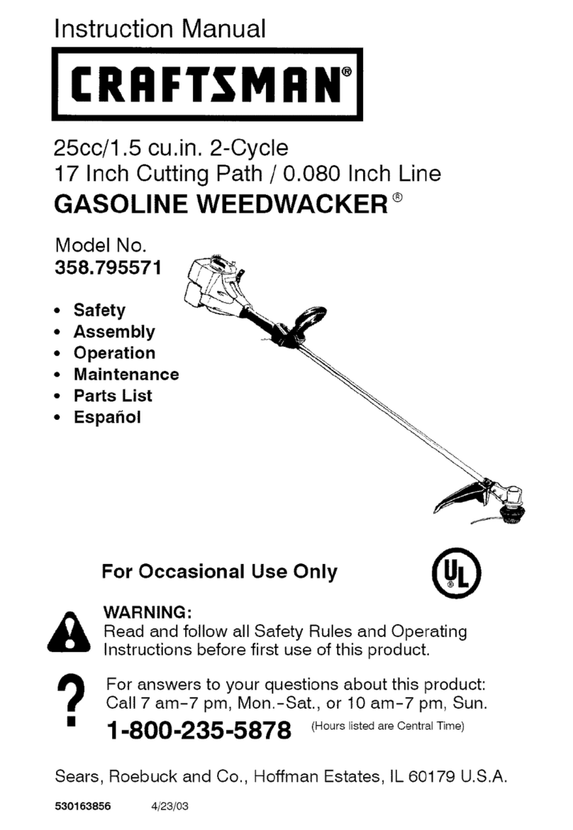 Craftsman WEEDWACKER 358.795571 User manual