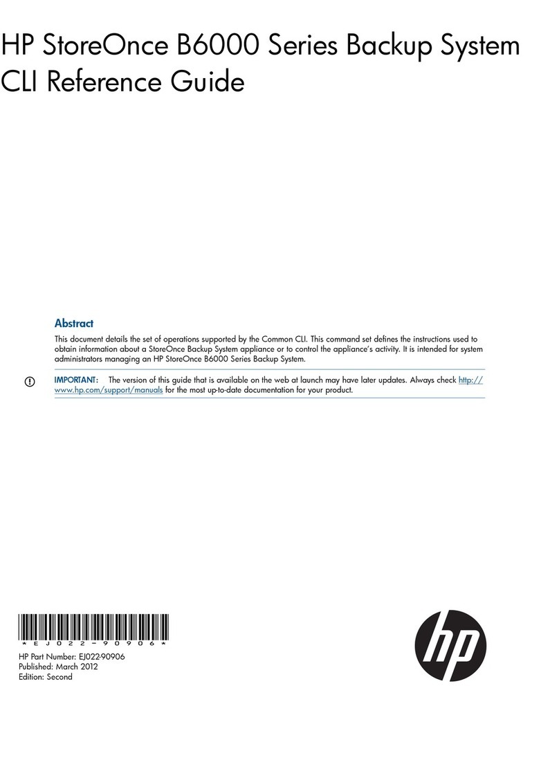 HP StoreOnce B6000 reference guide