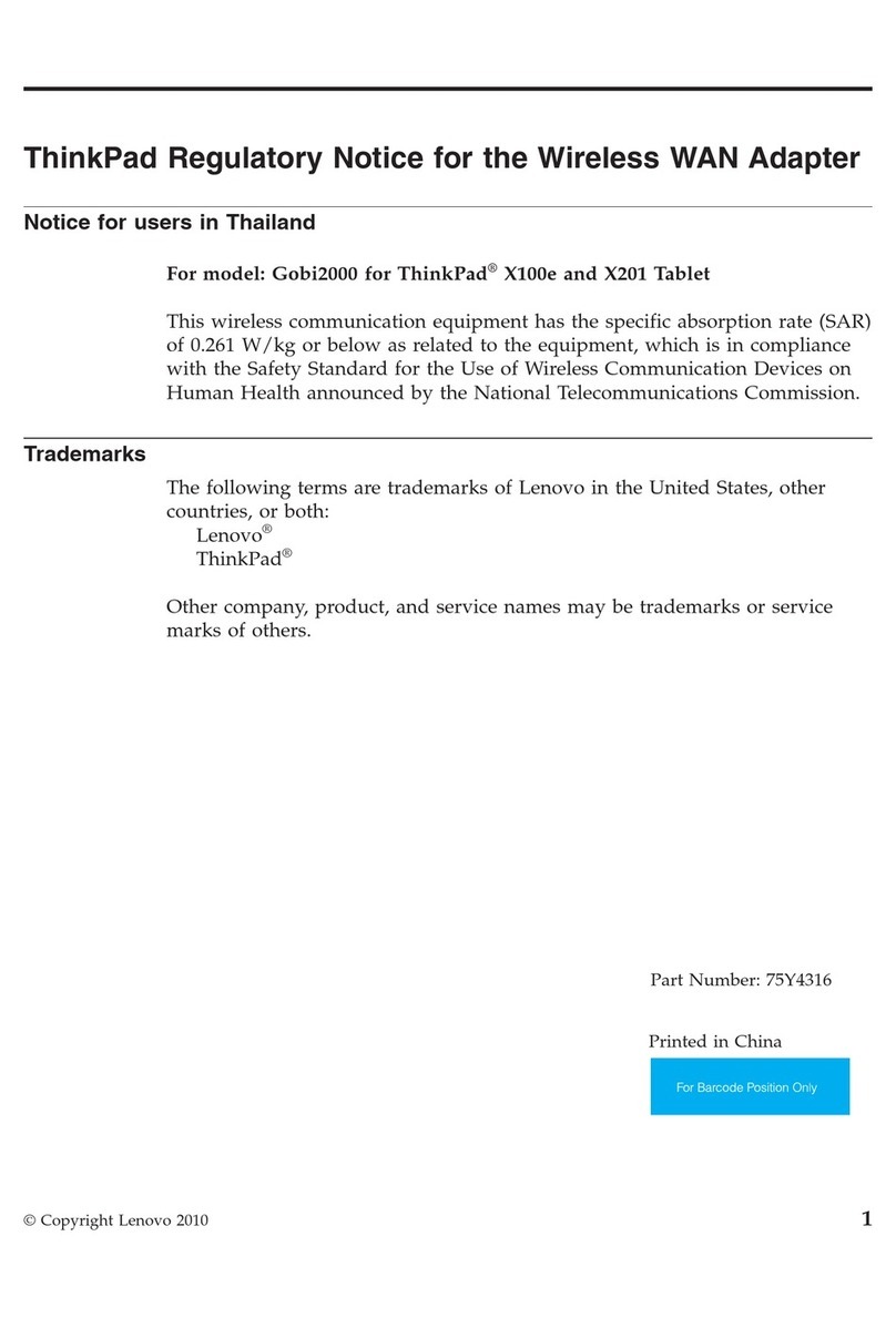 Lenovo Thinkpad edge 13 Operation and maintenance manual
