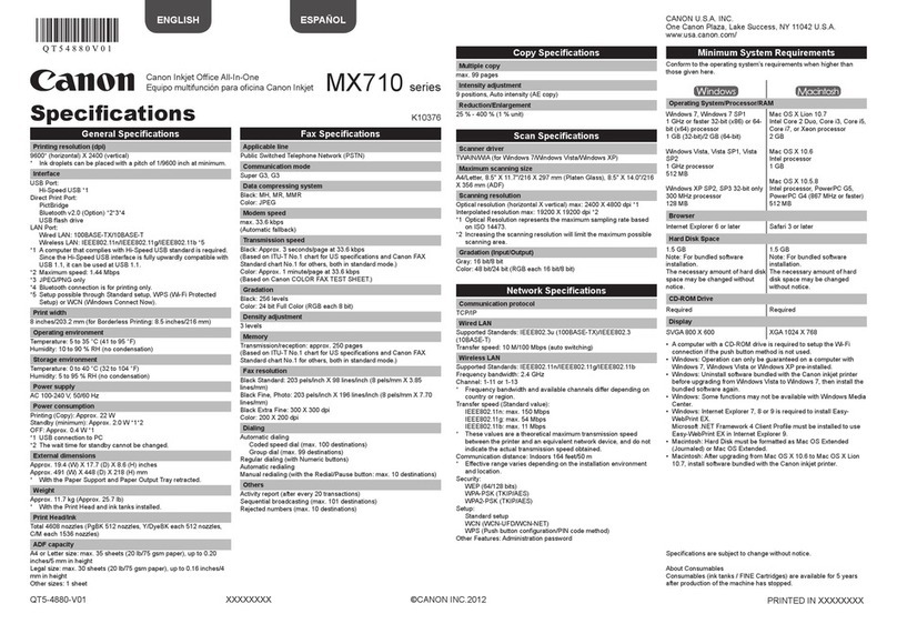 Canon PIXMA MX712 User manual