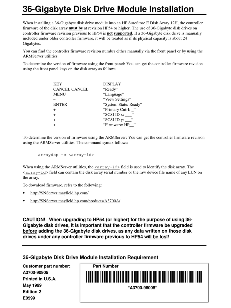 HP Surestore Disk Array 12h - And FC60 User manual