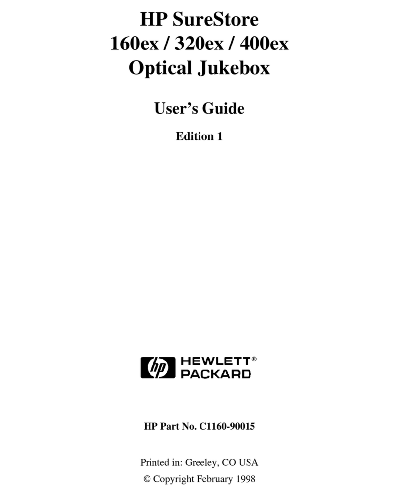 HP Surestore 160ex - Optical Jukebox User manual