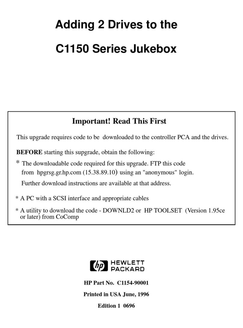 HP Surestore 160ex - Optical Jukebox User manual