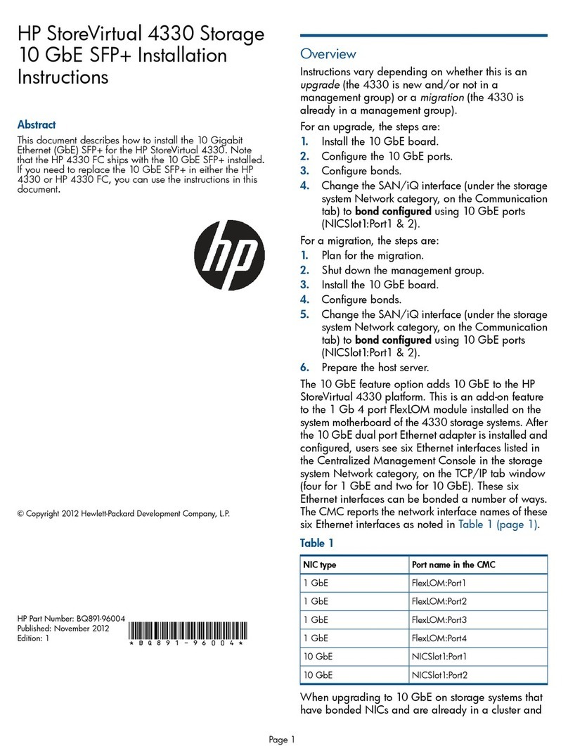HP Storevirtual 4000 User manual