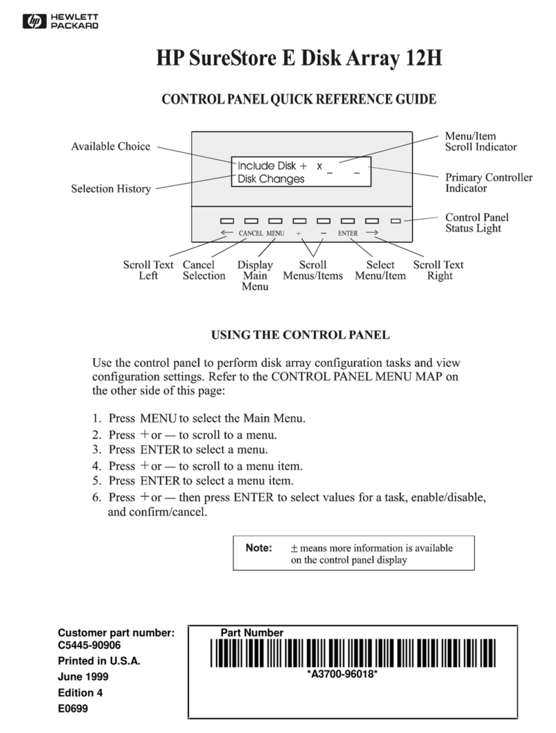 HP Surestore Disk Array 12h - And FC60 Quick reference guide