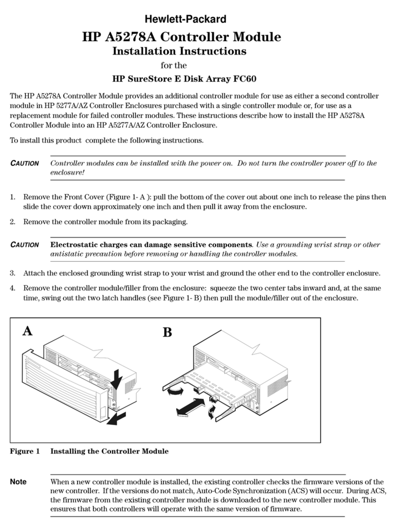 HP Surestore Disk Array 12h - And FC60 User manual HP Surestore Disk Array 12h - And FC60 User manual
