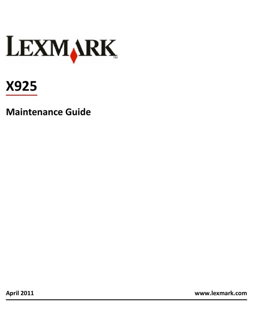 Lexmark X925 Maintenance Guide