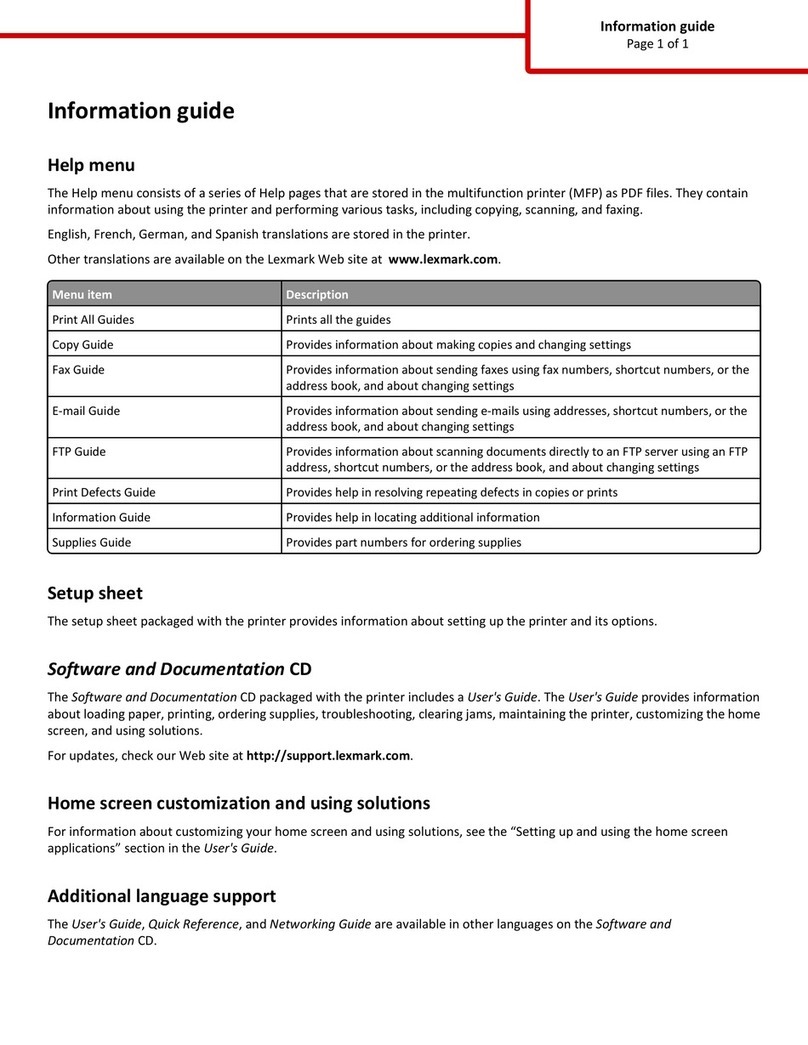 Lexmark X792 Technical manual