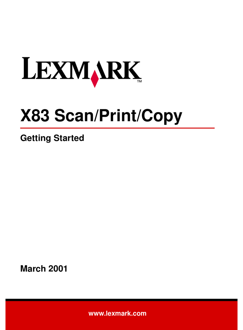 Lexmark X83 - X 83 Color Inkjet User manual