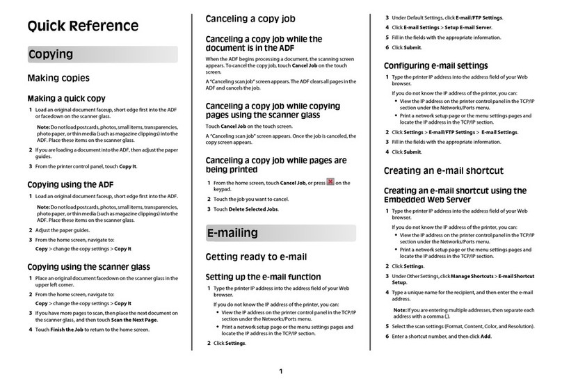 Lexmark X792 User manual