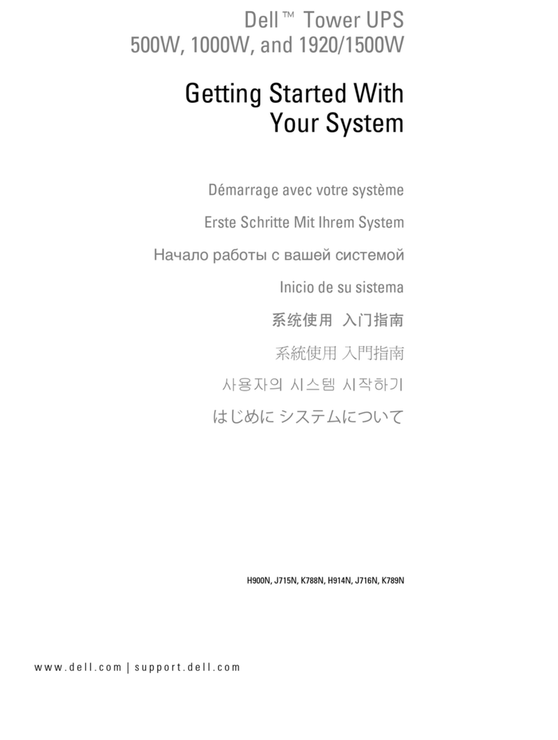 Dell PowerEdge UPS 500T User manual Dell PowerEdge UPS 500T User manual