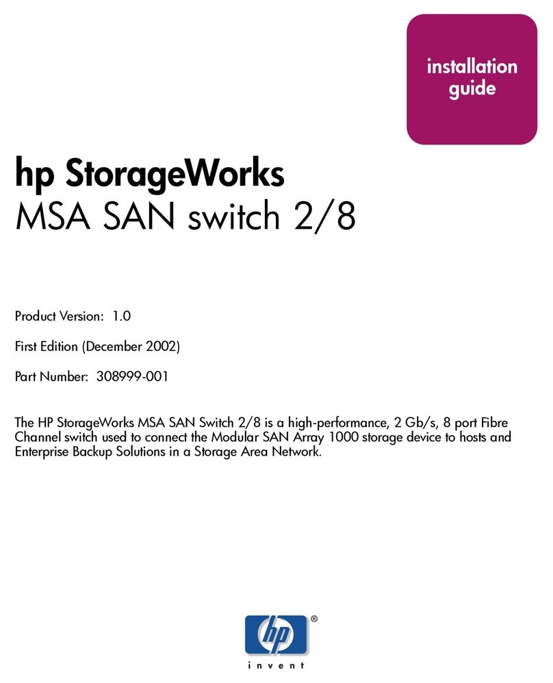 HP StorageWorks MSA 2/8 - SAN Switch installation guide