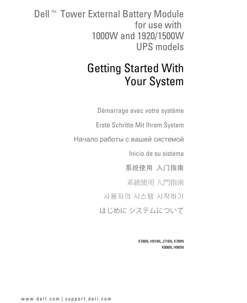 Dell PowerEdge UPS 500T Getting started guide