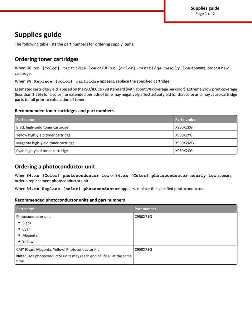 Lexmark X952 User manual