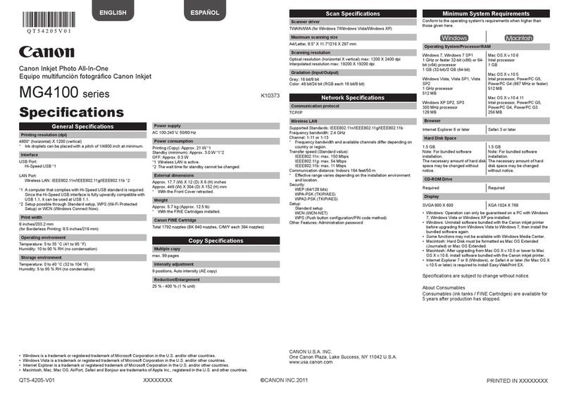 Canon PIXMA MG4120 User manual