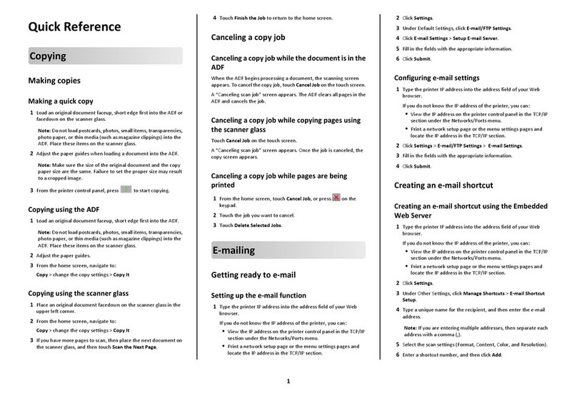 Lexmark X950 Series User manual