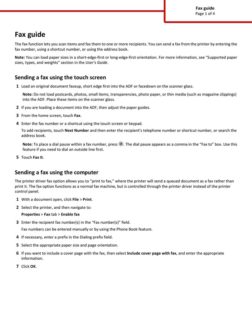 Lexmark X950 Series Installation and maintenance instructions