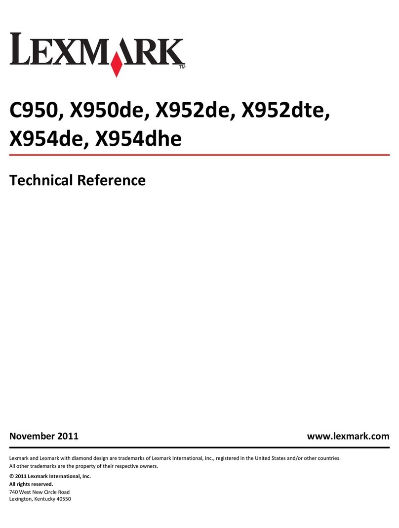Lexmark X950 Series Technical reference guide