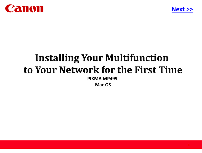 Canon PIXMA MP499 Installation and maintenance instructions