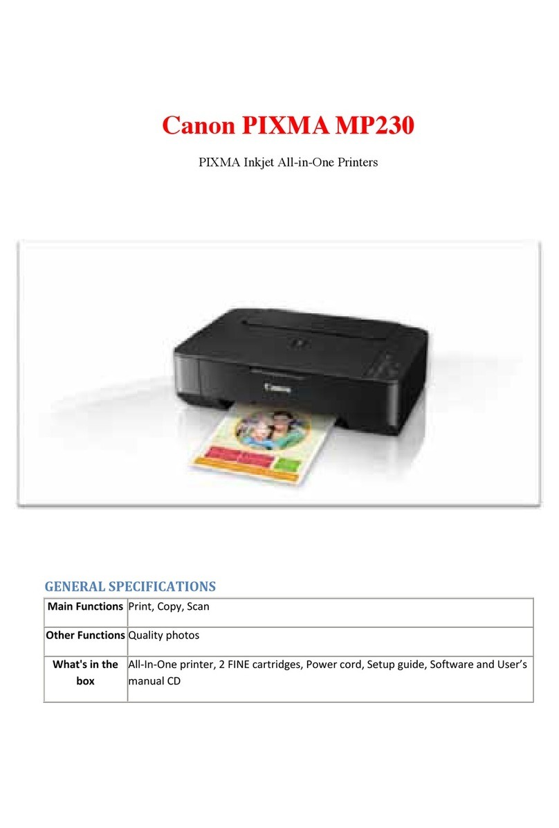 Canon PIXMA Inkjet MP230 User manual Canon PIXMA Inkjet MP230 User manual