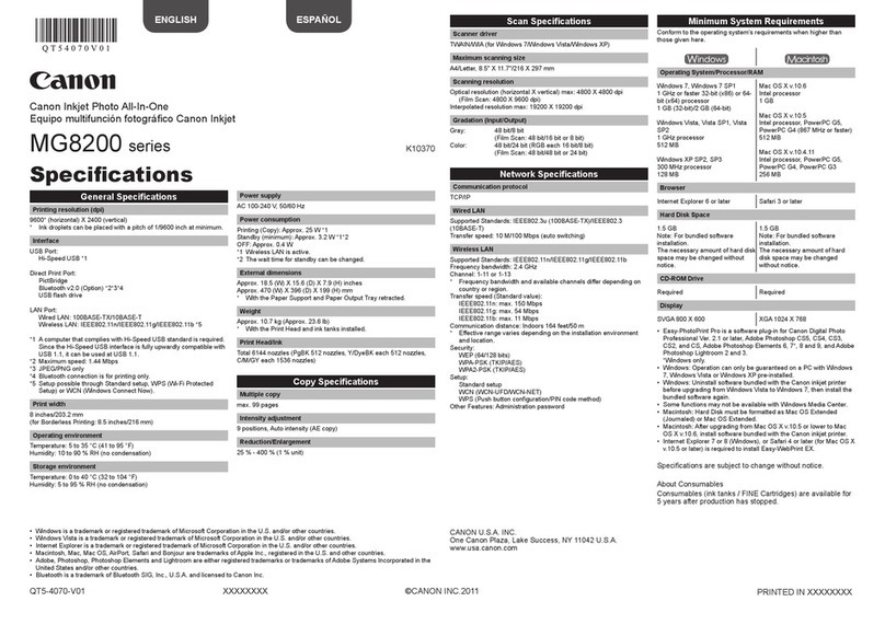 Canon PIXMA MG8220 Series User manual