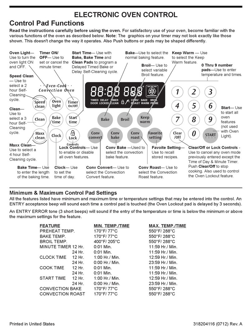 Frigidaire PLCF489GC - 40 Inch Dual Fuel Range User manual