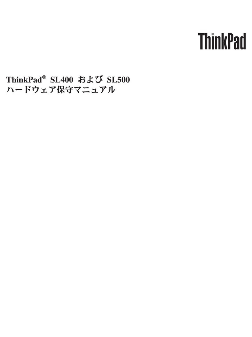 Lenovo ThinkPad SL500c Owner's manual