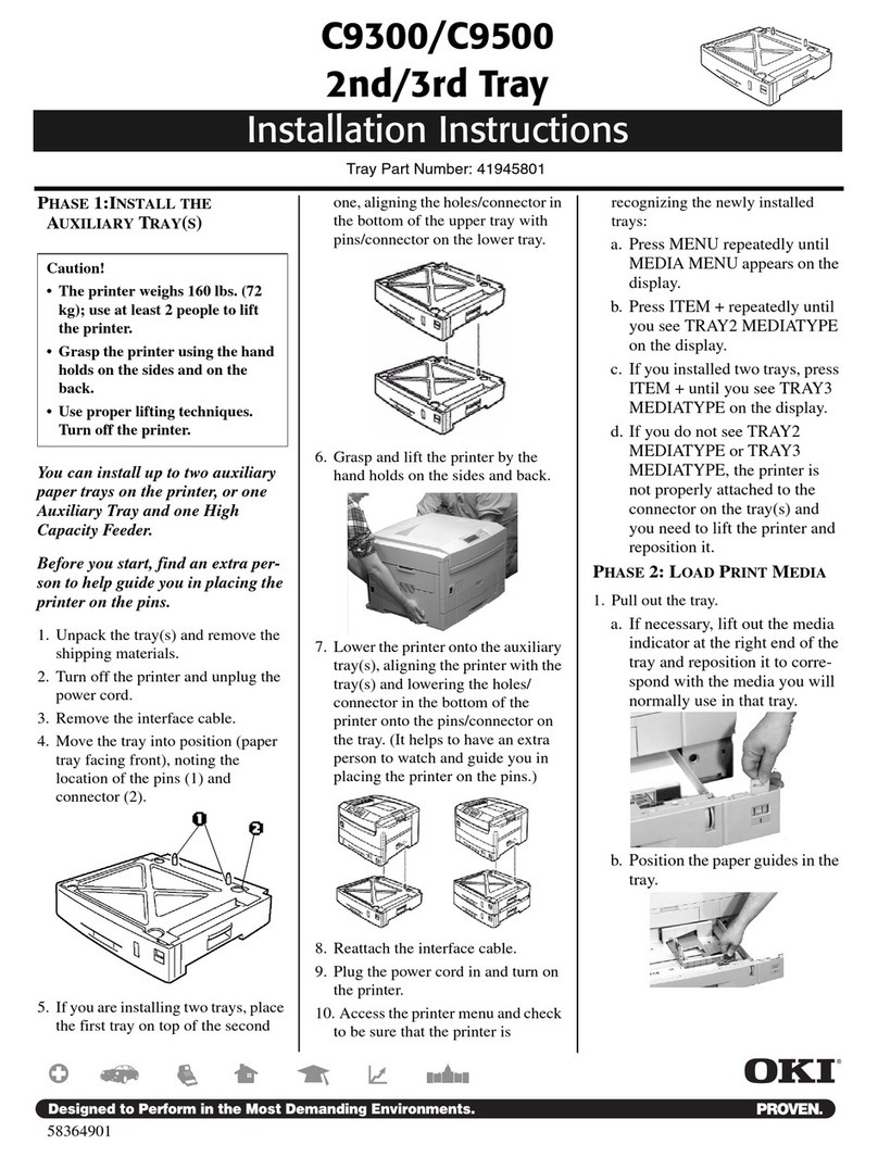 Oki C9300 Series installation instructions