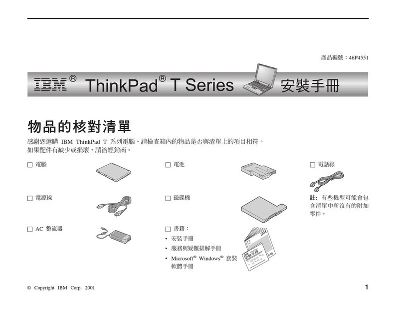 Lenovo ThinkPad T23 User manual