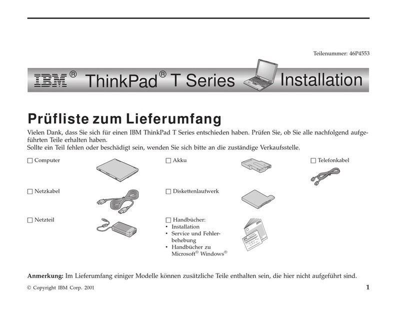 Lenovo ThinkPad T23 User manual