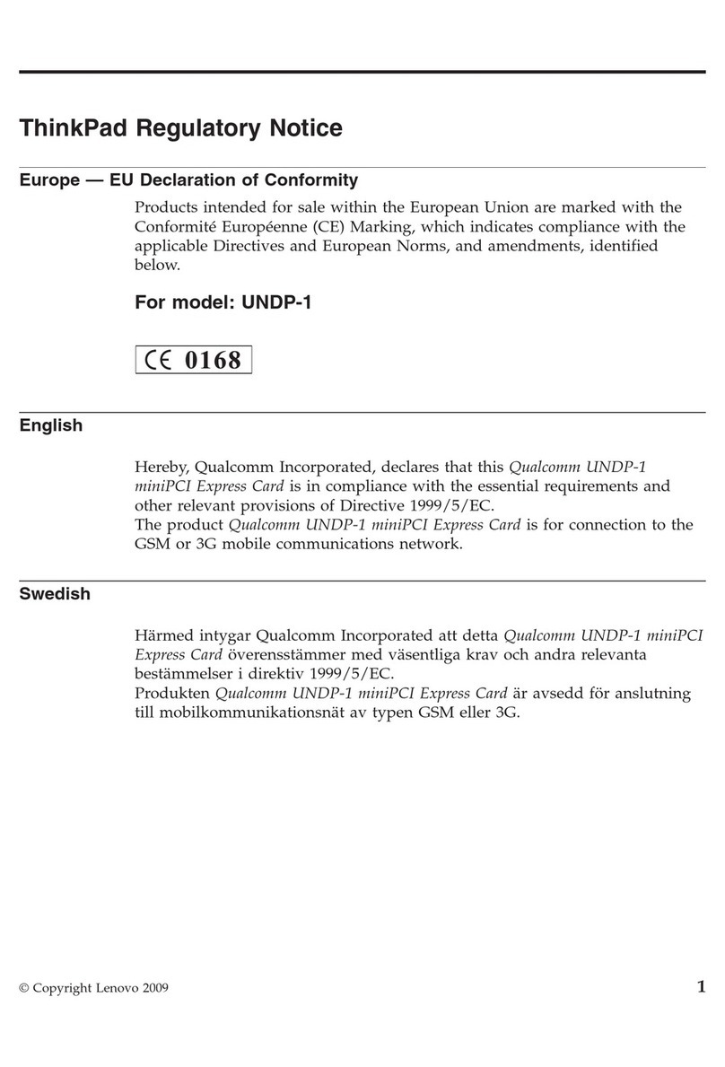 Qualcomm ThinkPad T400s Notice