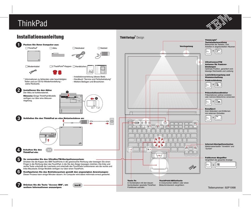 Lenovo THINKPAD T41 User manual