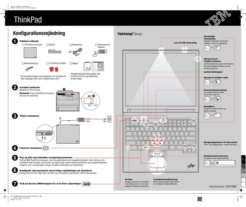 Lenovo THINKPAD T41 User manual