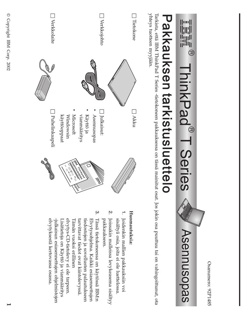 Lenovo ThinkPad T40 User manual
