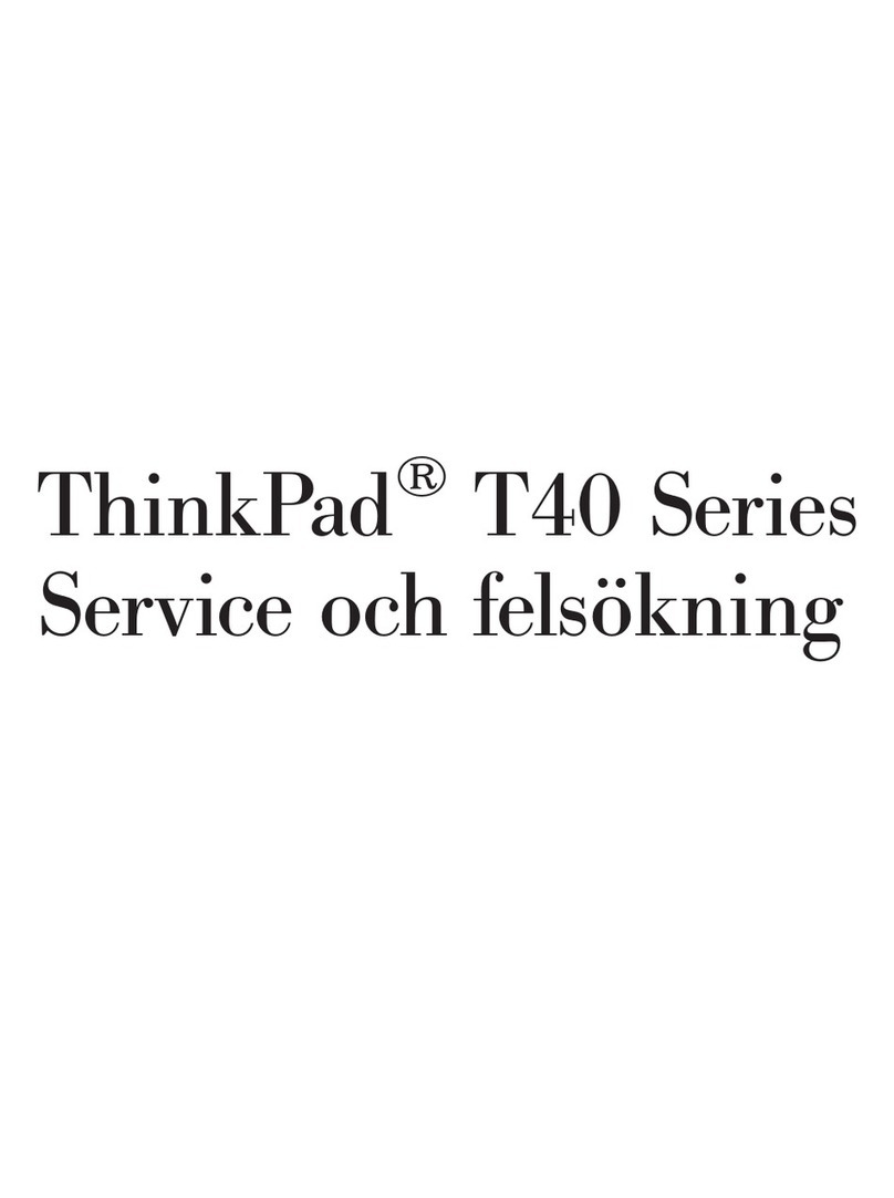 Lenovo ThinkPad T40 Service och felsökning