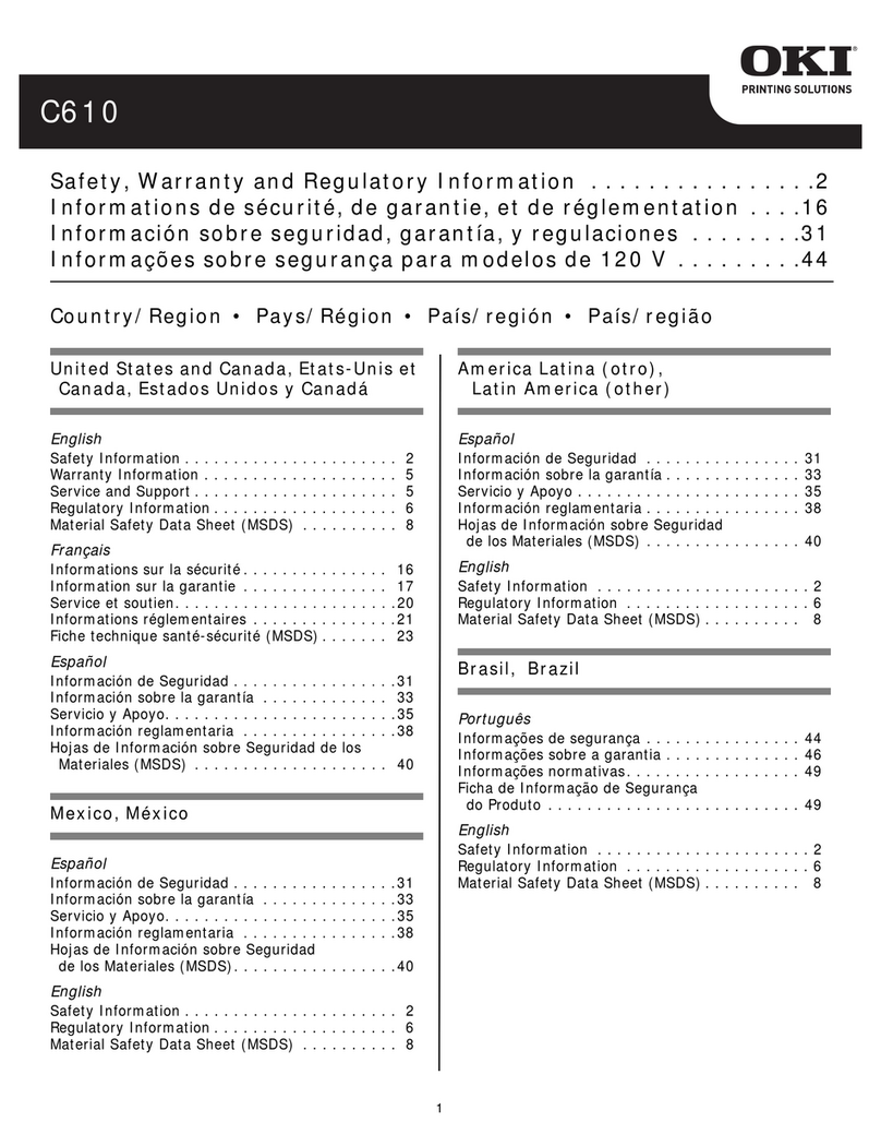 Oki C610dn Operating and maintenance instructions