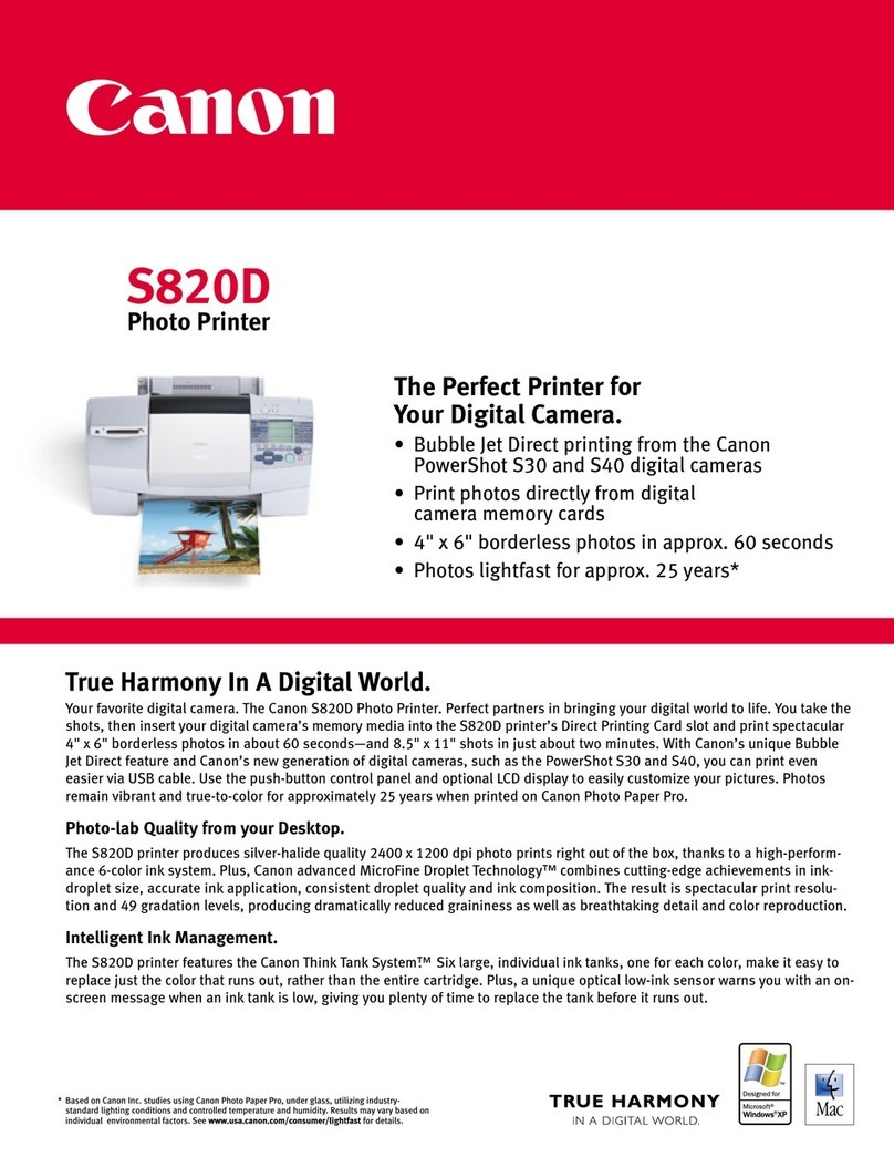 Canon S820D User manual