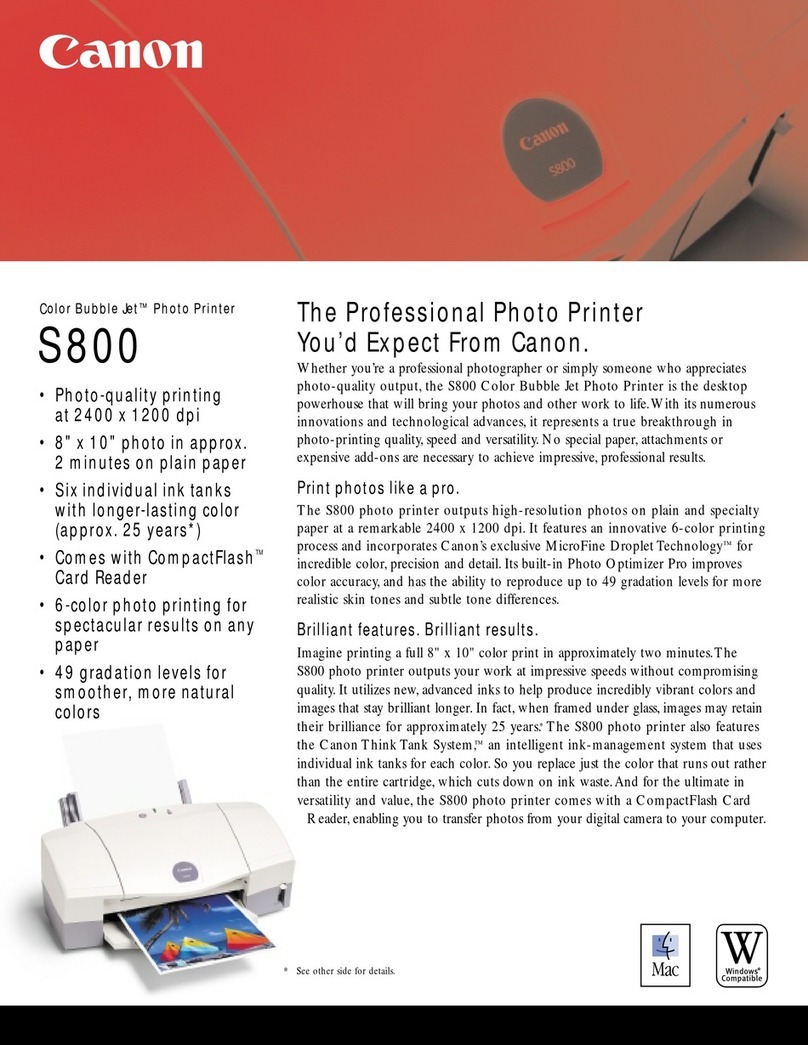 Canon S800 User manual
