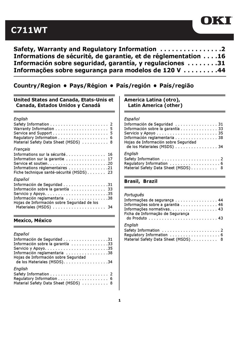 Oki C711WT Operating and maintenance instructions