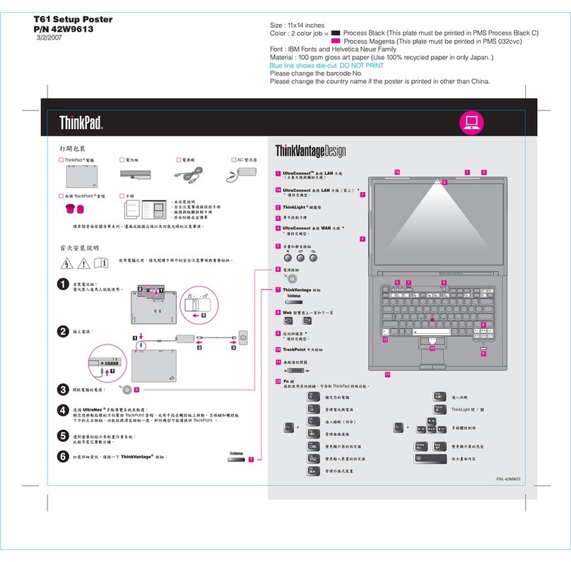 Lenovo ThinkPad T61 Setup guide