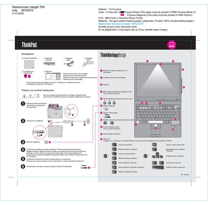 Lenovo THINKPAD T60 - User manual