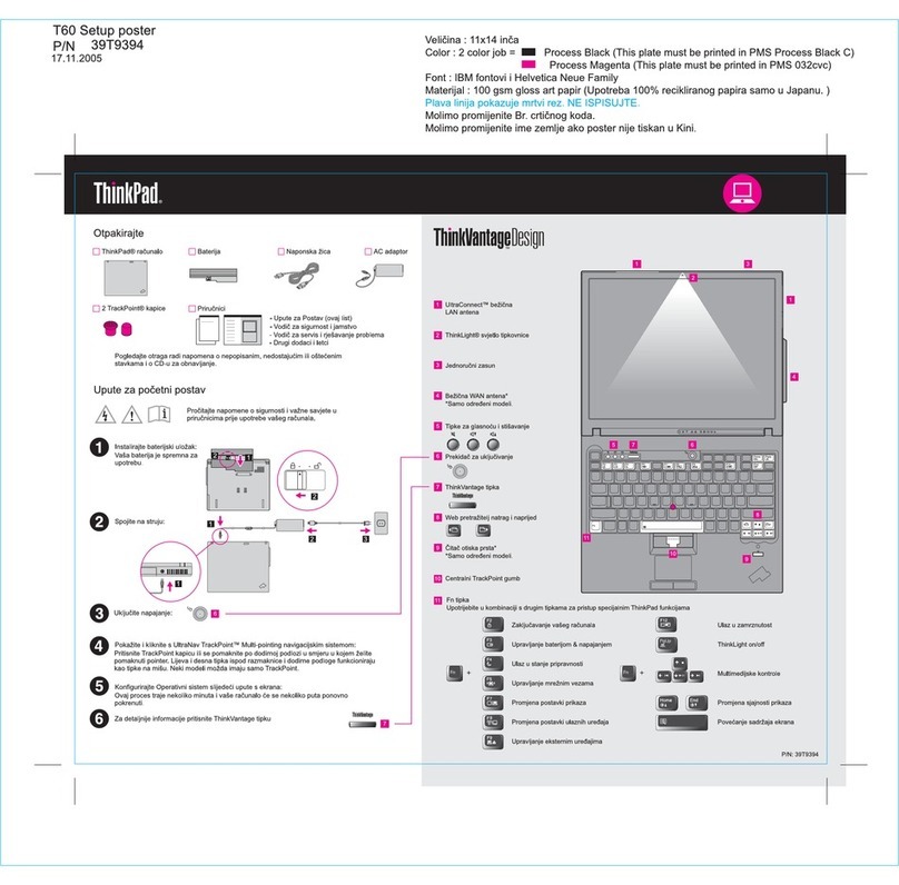 Lenovo THINKPAD T60 - User manual