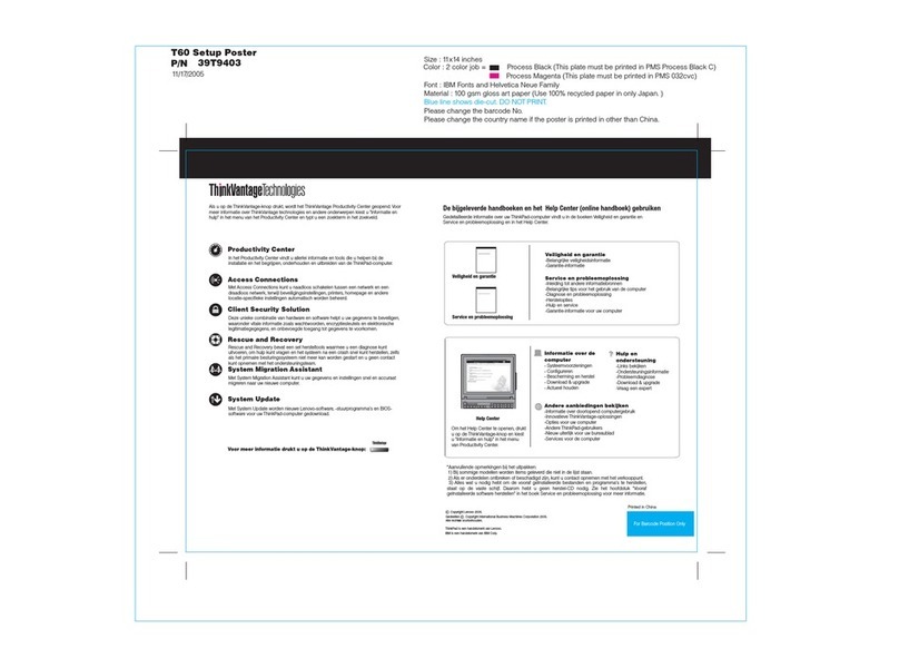Lenovo THINKPAD T60 - User manual