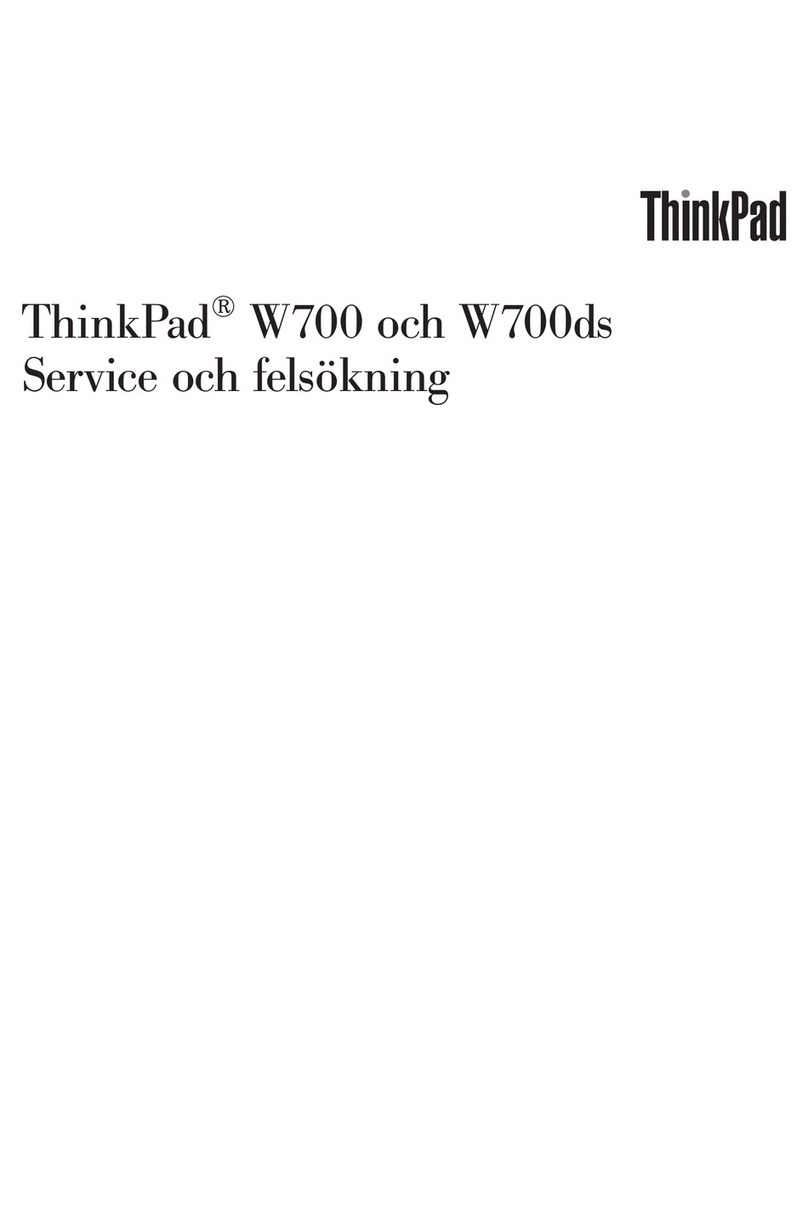 Lenovo THINKPAD W700 Service manual