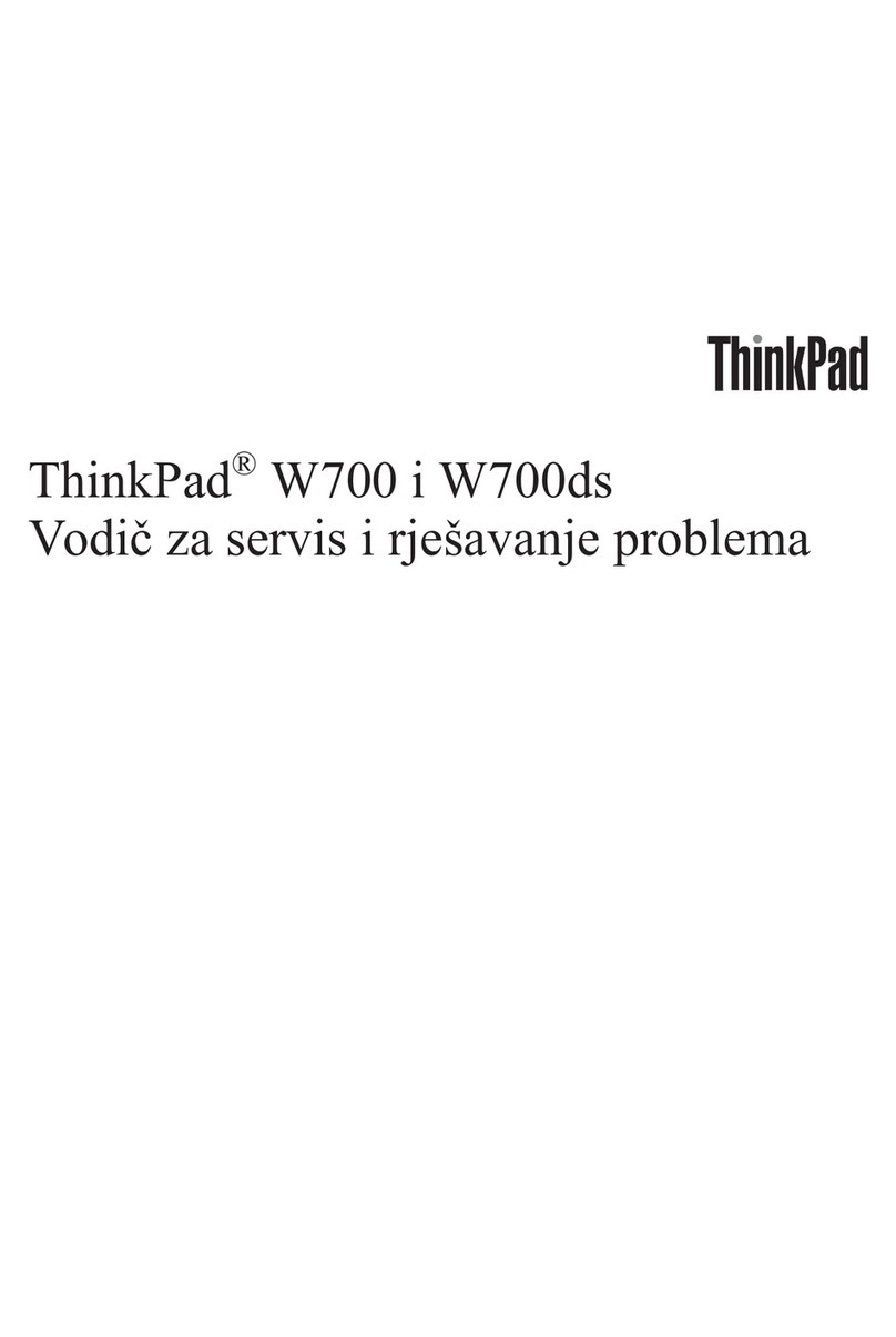 Lenovo THINKPAD W700 Vodič za servis i rješavanje problema