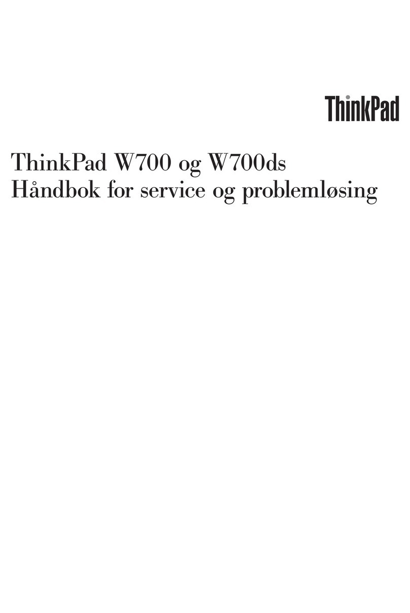 Lenovo THINKPAD W700 Service manual