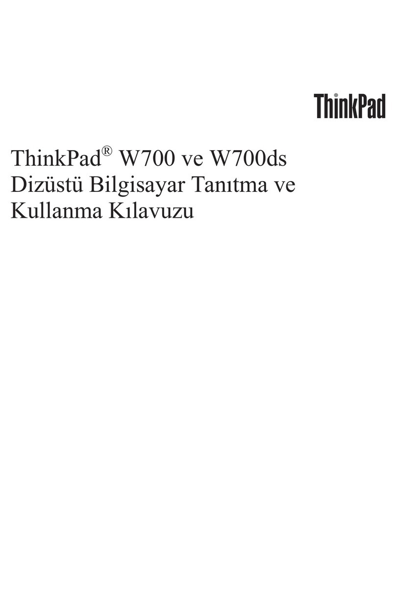 Lenovo THINKPAD W700 User manual Lenovo THINKPAD W700 User manual