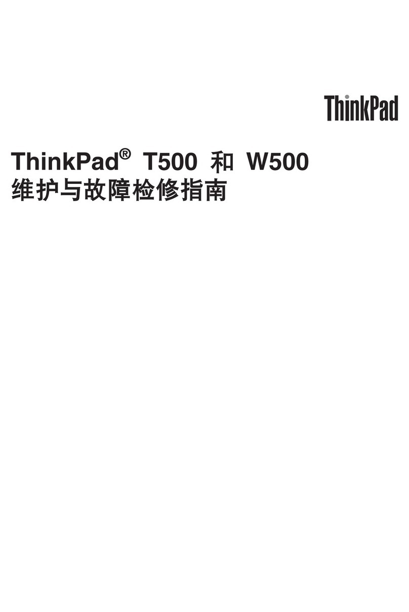Lenovo ThinkPad W500 User manual