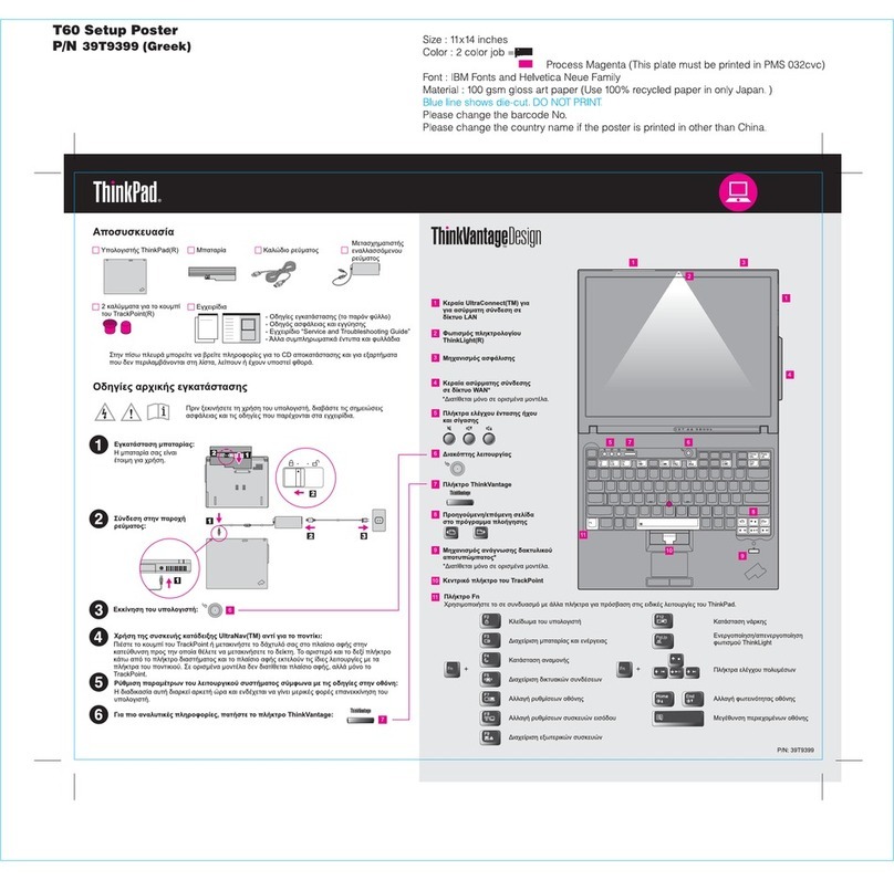 Lenovo THINKPAD T60 - User manual
