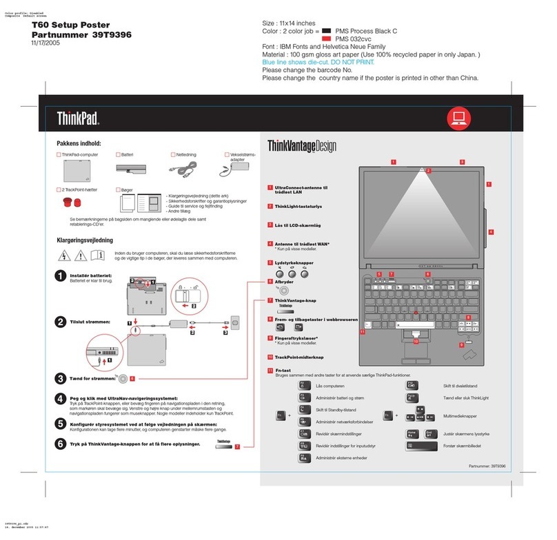 Lenovo THINKPAD T60 - User manual